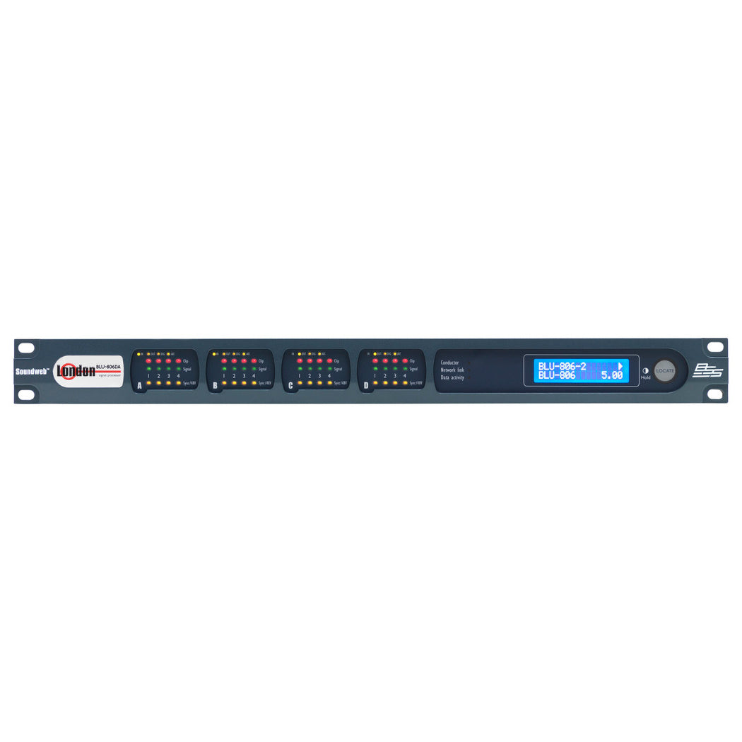BSS BLU-806DA (BLU-806) Signal Processor with Digital Audio Bus and Dante