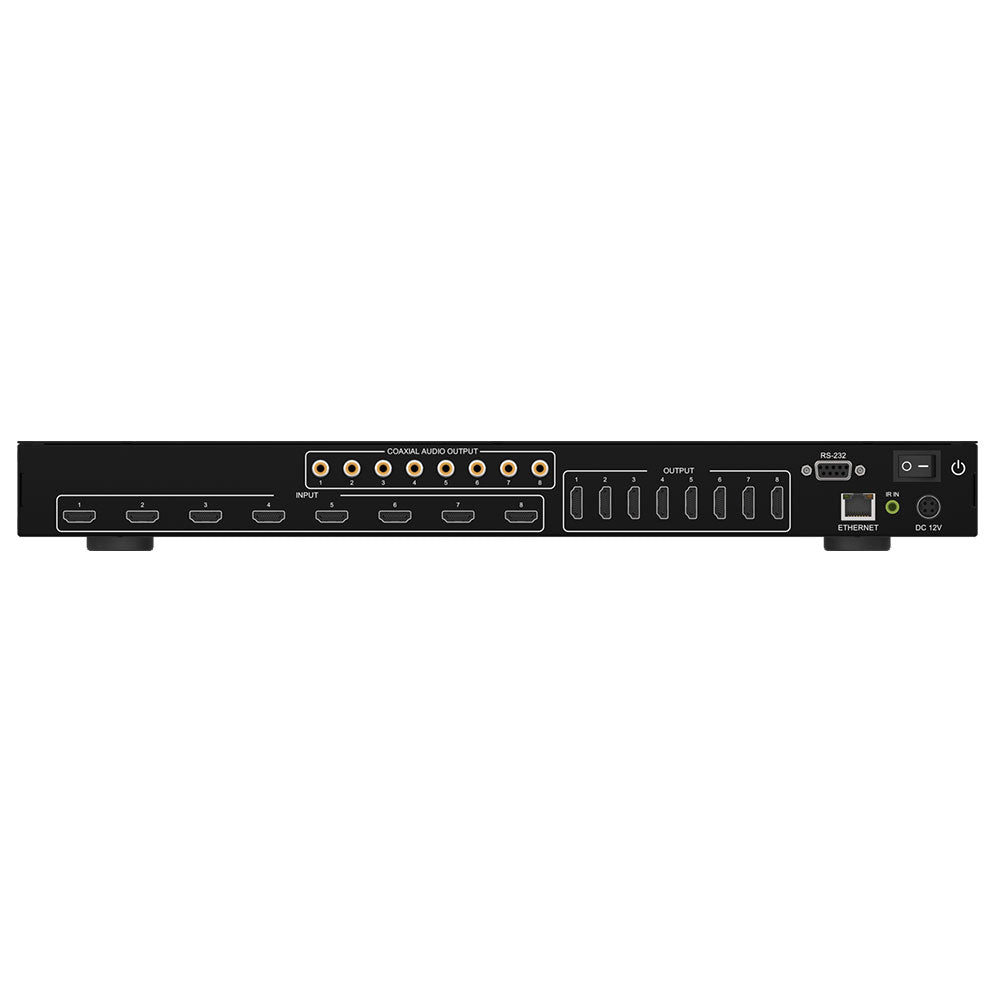 BZBGEAR - 4x4 4K 60Hz HDR HDMI Matrix Switcher with Auto Downscaling and RS-232/IP/Cloud