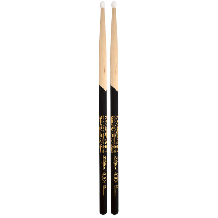 Zildjian Z5AACBU-400 Jazz Drumsticks, Painted Blue Wood Acorn Tip with 20s Jazz Design - 5A