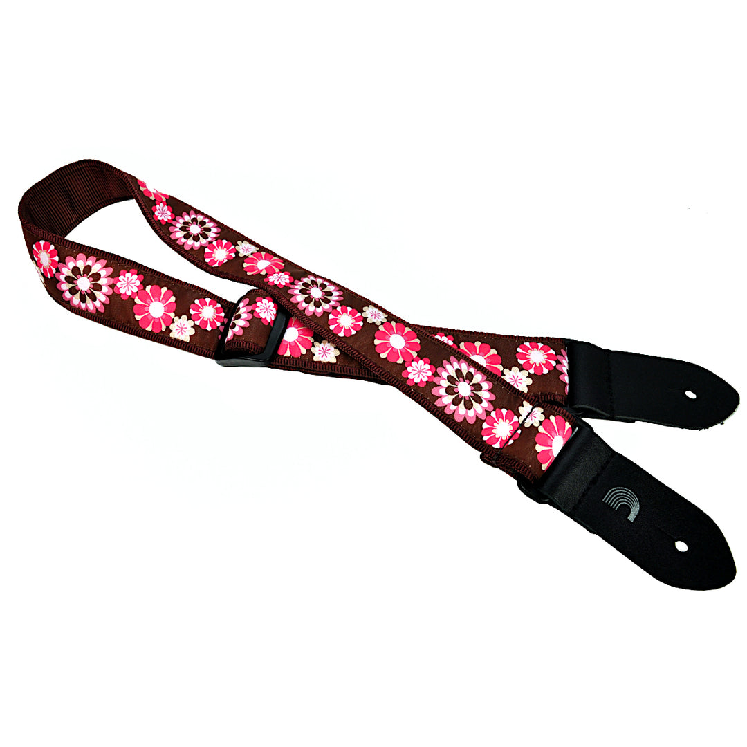 D'Addario 15UKE02 - 1.5 UKE STRAP JAQUARD -FLOWERS