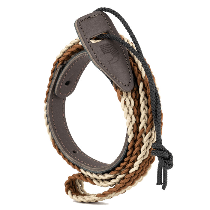 D'Addario Fabric Mandolin Strap 1” - Brown / Cream
