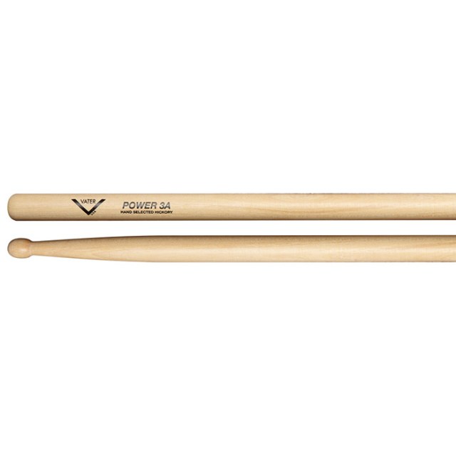 Vater VHP3AW - Vater American Hickory Power 3A Wood Tip  Drumsticks