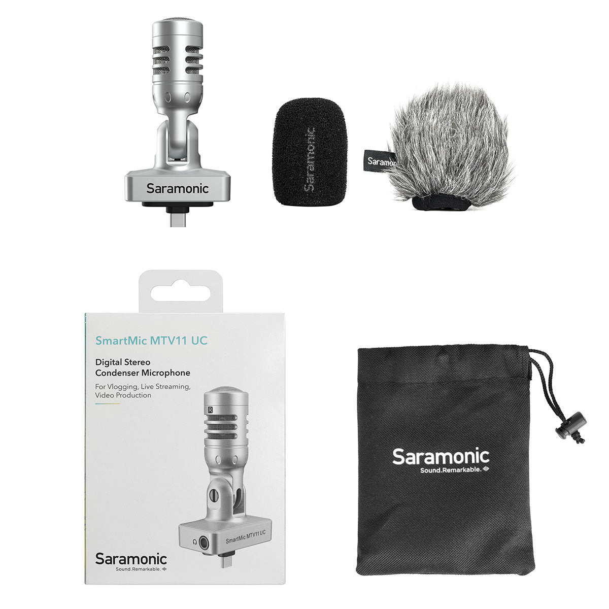 Saramonic スマートマイクMTV11 Saramonic SmartMic-MTV11-UC Digital Stereo Microphone for Android