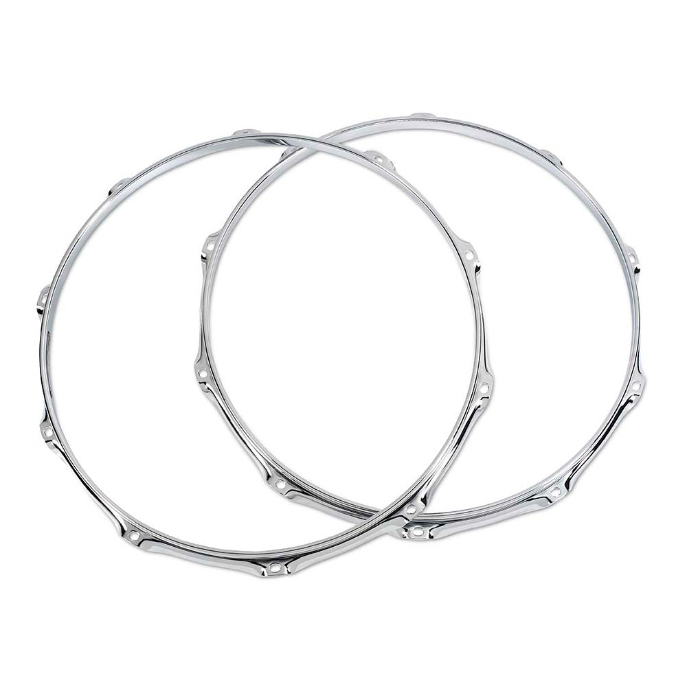 DW True Hoop 14'' 10 Lug Snare Batter & Resonant Pair - Chrome