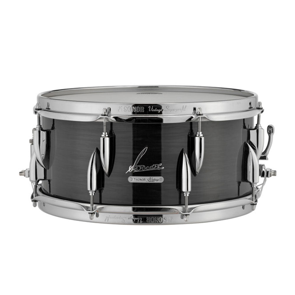 Sonor Vintage VT-1306-SDW-VBS 13” x 6” Snare Drum w/ “Super 50” Throw Off - Vintage Black Slate