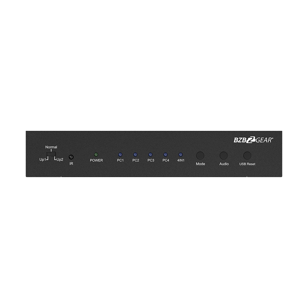 BZBGEAR - 4X1 HDMI Multiviewer with KVM USB2.0 Ports with Support up to 4 Computers