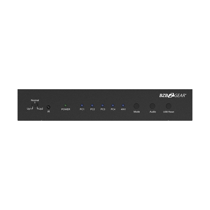 BZBGEAR - 4X1 HDMI Multiviewer with KVM USB2.0 Ports with Support up to 4 Computers