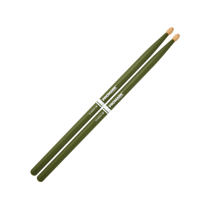 Promark TX5BW-GREEN-Promark Classic 5B Drumsticks -Green