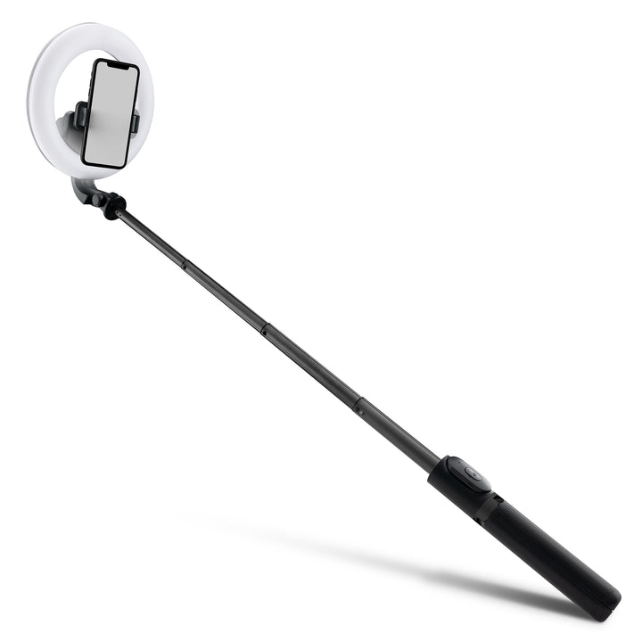 Mackie mRING-6 Battery-Powered Ring Light w/ Convertible Selfie Stick Stand & Remote - 6"
