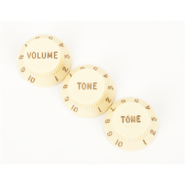Fender Stratocaster Knobs - Aged White