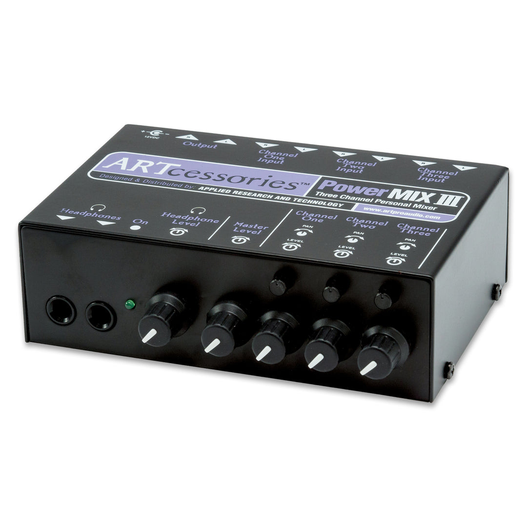 ART PowerMIX III 3-Channel Personal Stereo Mixer