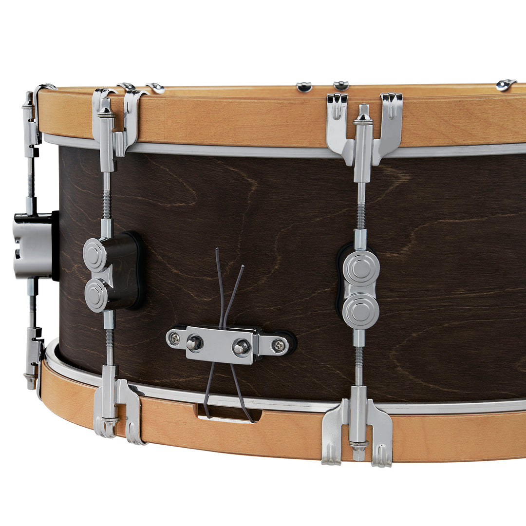 PDP Concept Maple Classic 6.5x14 Snare Drum - Walnut Stain w/ Natural Stain Hoops