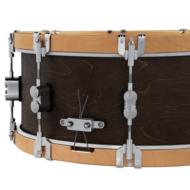 PDP Concept Maple Classic 6.5x14 Snare Drum - Walnut Stain w/ Natural Stain Hoops