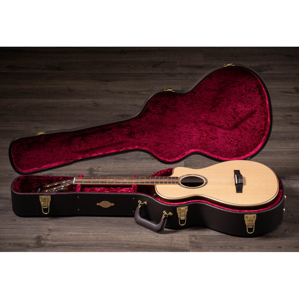 Taylor Guitars 812ce-N, Indian Rosewood Back and Sides, Ebony Fretboard, ES-N ® Electronics, Soft Cutaway with Taylor Deluxe Hardshell Brown Case
