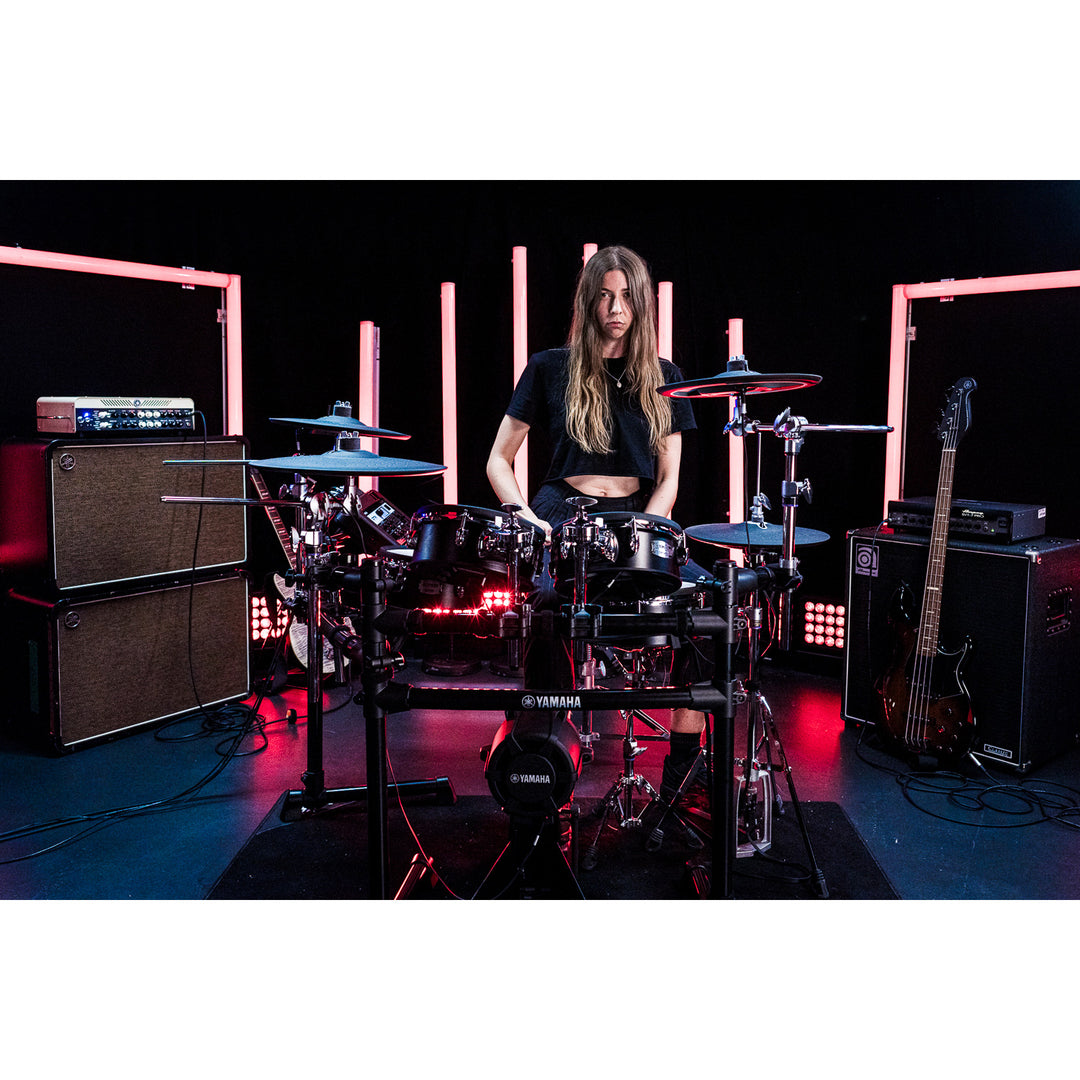 Yamaha DTX8KXBF- Electronic Drum Kit w/ DTX-PRO, DTP8-X TCS Pads, DTC10 Cymbals and Hardware - Black Forest