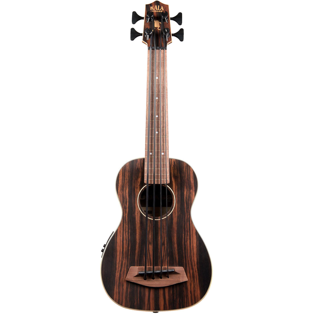 Kala UBASS-EBY-FL U-Bass Ebony Ukulele w/ Bag - Fretless