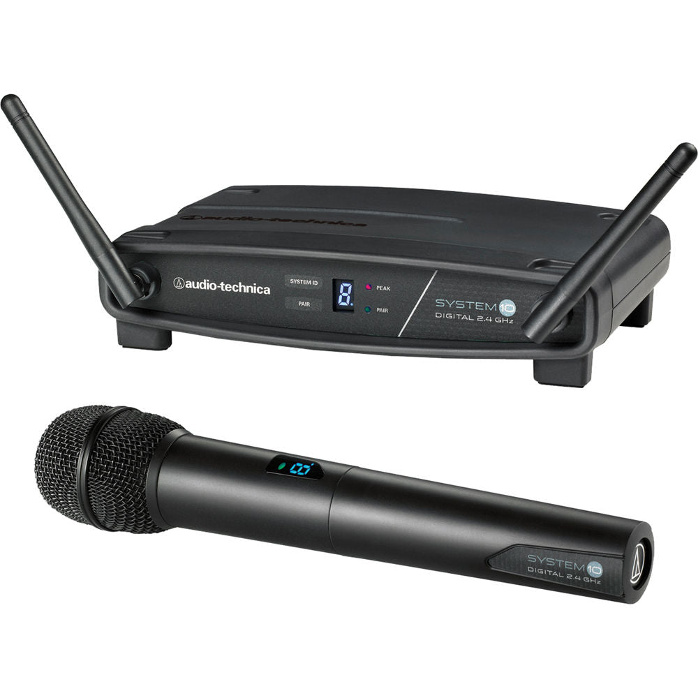 Audio-Technica ATW-1102 System 10 Digital Wireless 2.4 GHz System - ATW-T1002 Handheld Dynamic Microphone