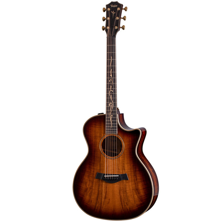 Taylor Guitars K24ce, Hawaiian Koa Top, Hawaiian Koa Back and Sides, West African Crelicam Ebony Fretboard, Expression System ® 2 Electronics, Venetian Cutaway with Taylor Deluxe Hardshell Brown Case