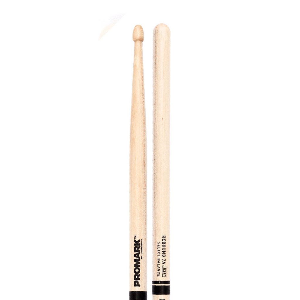 Promark RBH535AW -Promark Rebound 7A .535" Hickory Drumsticks With Acorn Wood Tips