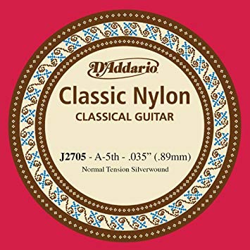 D'Addario J2705 - SNGL SILVER 035/J27 5TH NORM