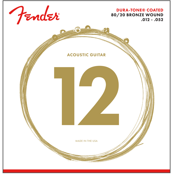 Fender 80/20 Dura-Tone Coated Acoustic Guitar Strings