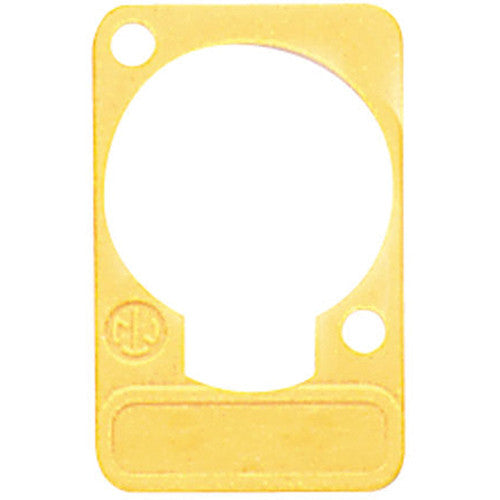 Neutrik DSS-4 - Yellow Lettering Plate for D Size Knockouts