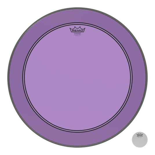 Remo P3-1324-CT-PU Bass, POWERSTROKE 3, COLORTONE, 24" Diameter, Purple