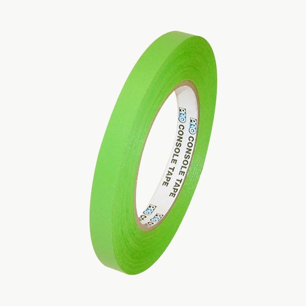 Pro Tape Pro Console 1/2”x60yd Flatback Tape - Green
