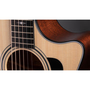Taylor Guitars 314ce, West African Crelicam Ebony Fretboard, Expression System ® 2 Electronics, Venetian Cutaway with Taylor Deluxe Hardshell Brown Case