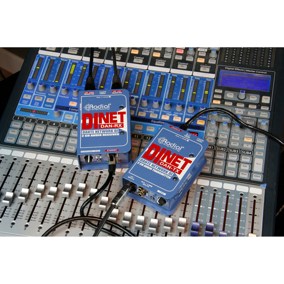 Radial DiNET DAN-RX 2-Channel Dante Network Receiver