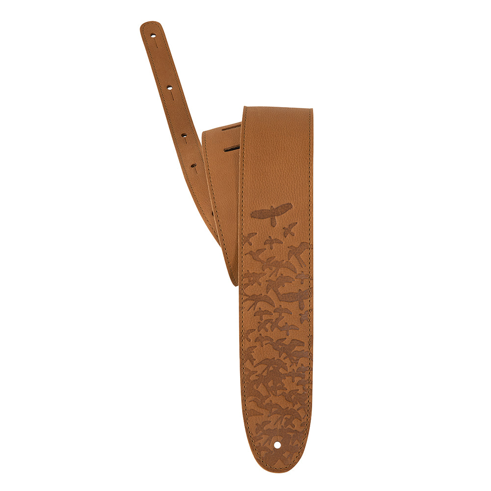 PRS 2.5" Leather Bird Swarm Strap, Tan