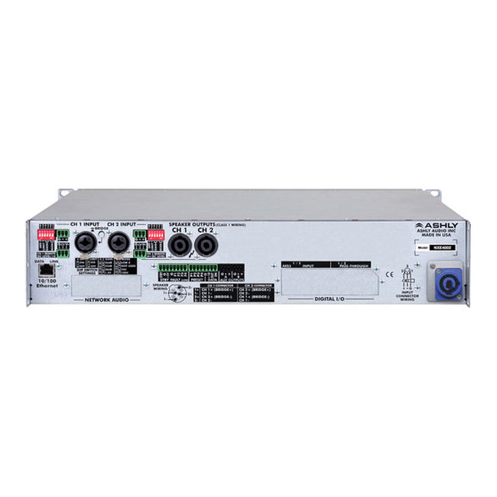 Ashly nXe Series NXE4002 2-Channel 400W Power Amplifier with Programmable Outputs & Ethernet Control