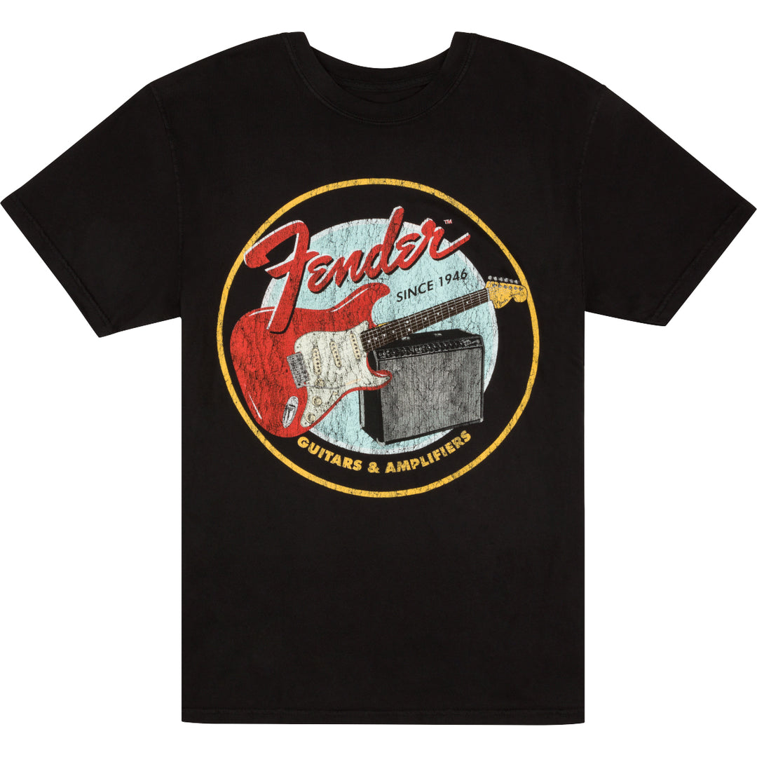 Fender Since 1946 Guitars & Amplifiers T-Shirt (Vintage Black)