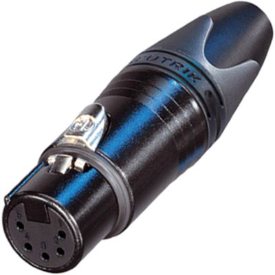 Neutrik NC5FXX-BAG - 5 Pin Black Female Inline XLR with Silver Contacts