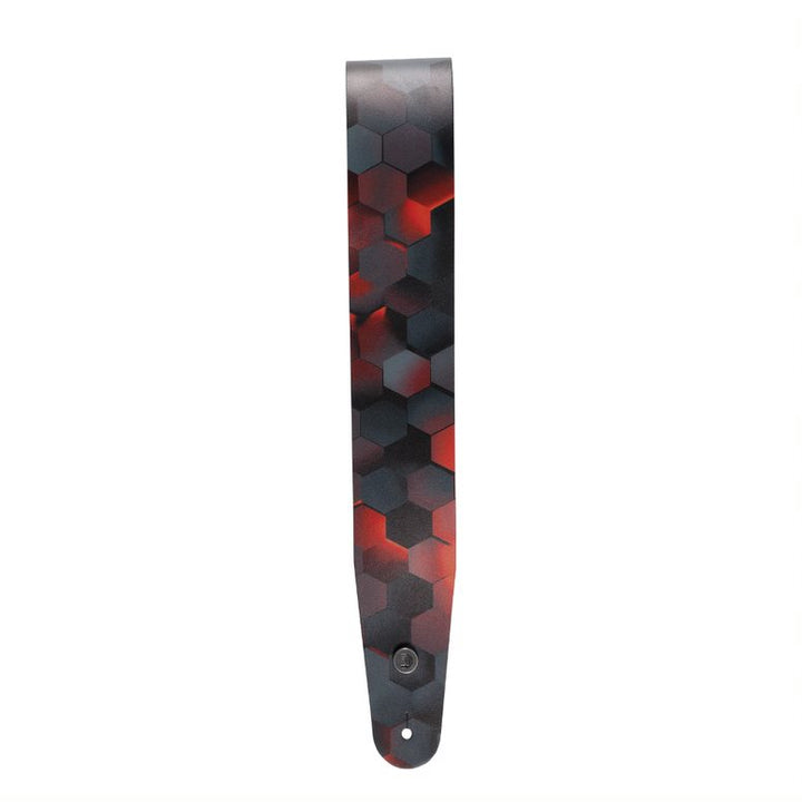 D'Addario Eco-Comfort Strap Line Extensions 2.5 PRINTED LTH, RED HEX