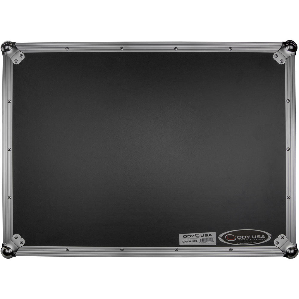 Odyssey FZGSPRIME4 Flight Zone Glide Style Case for Denon Prime 4 DJ Controller - Silver and Black