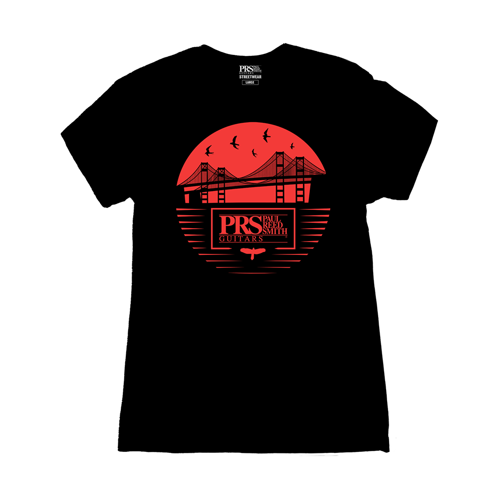 PRS Women's Bay Bridge Tee - Black/Red