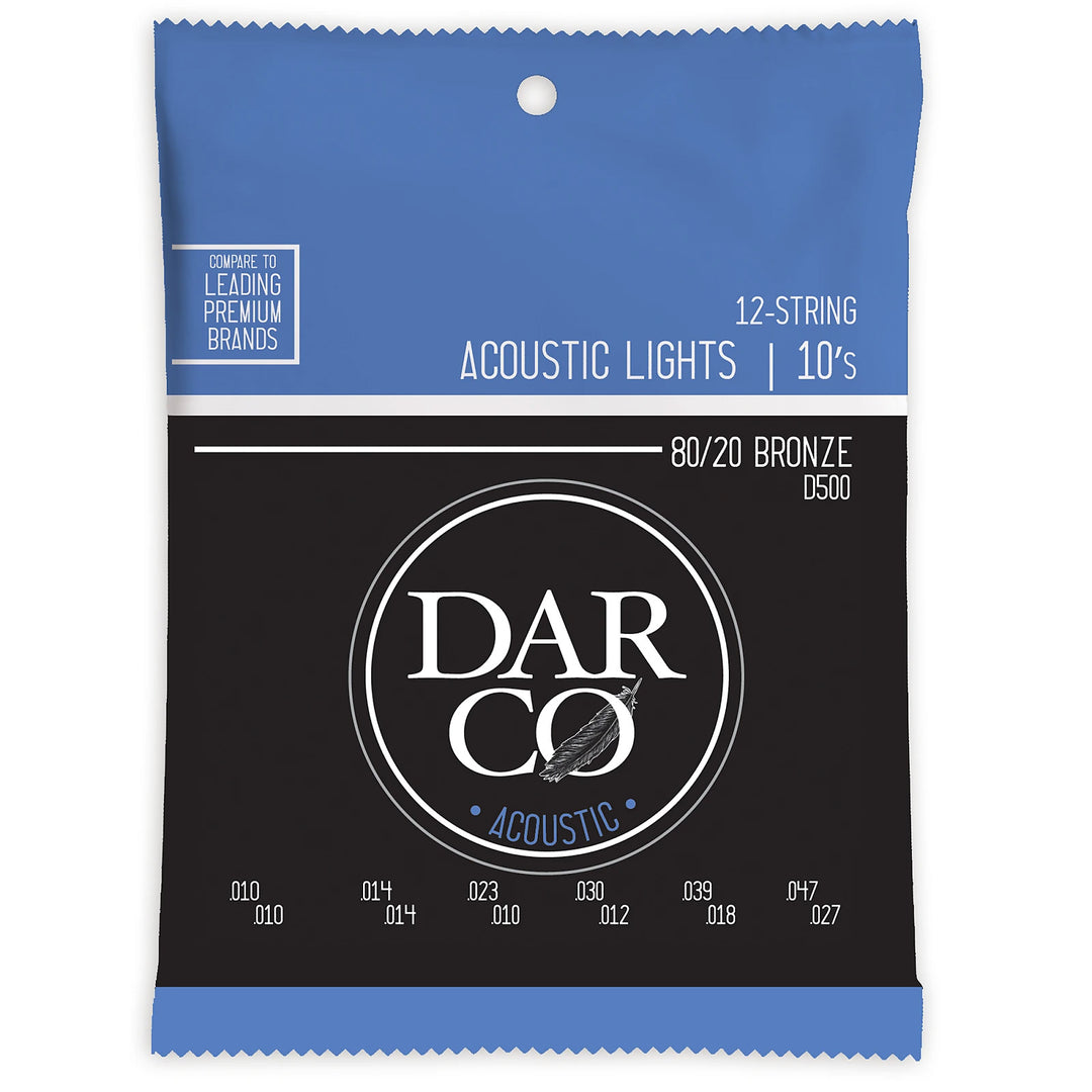 Martin D500 DARCO 80/20 Bronze Acoustic Guitar Strings - Light 12-String