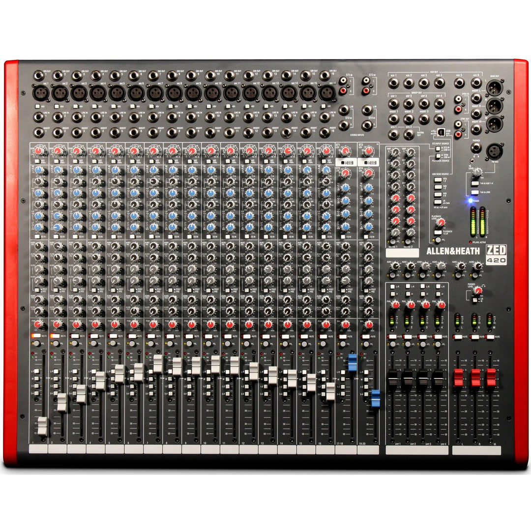 Allen & Heath ZED-420 4-Bus Mixer - 16 Mono / 2 Stereo with USB