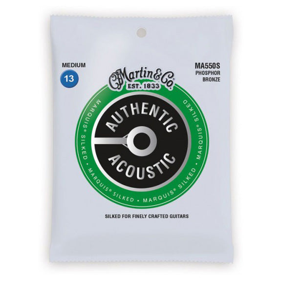 Martin MA550S Authentic Acoustic Marquis Silked 92/8 Ph. Bronze Guitar Strings - Medium 13-56