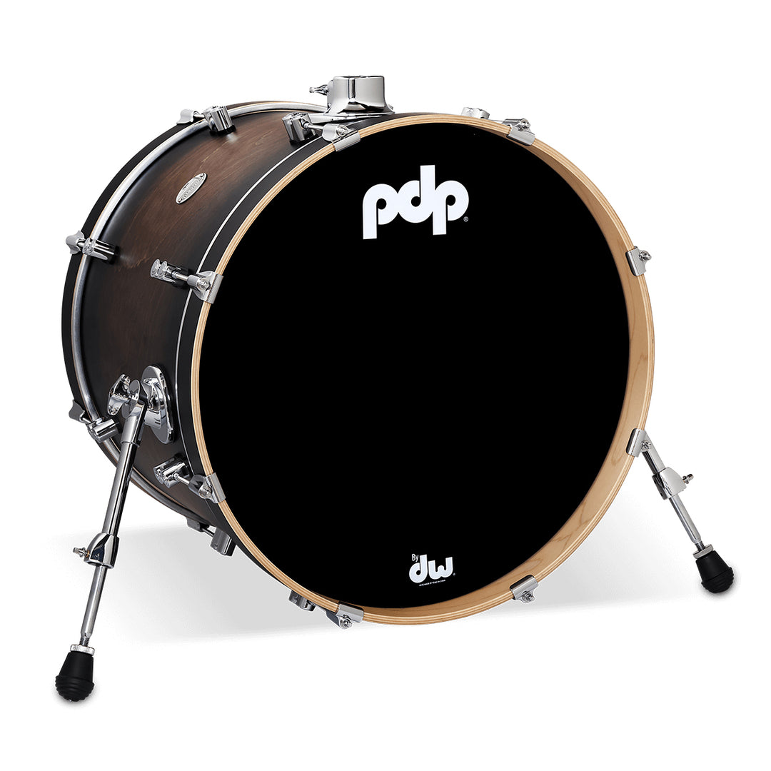 PDP Concept Maple Lacquer 16x20 Bass Drum w/ BDM Bracket (No Tom Holder) - Satin Charcoal Burst