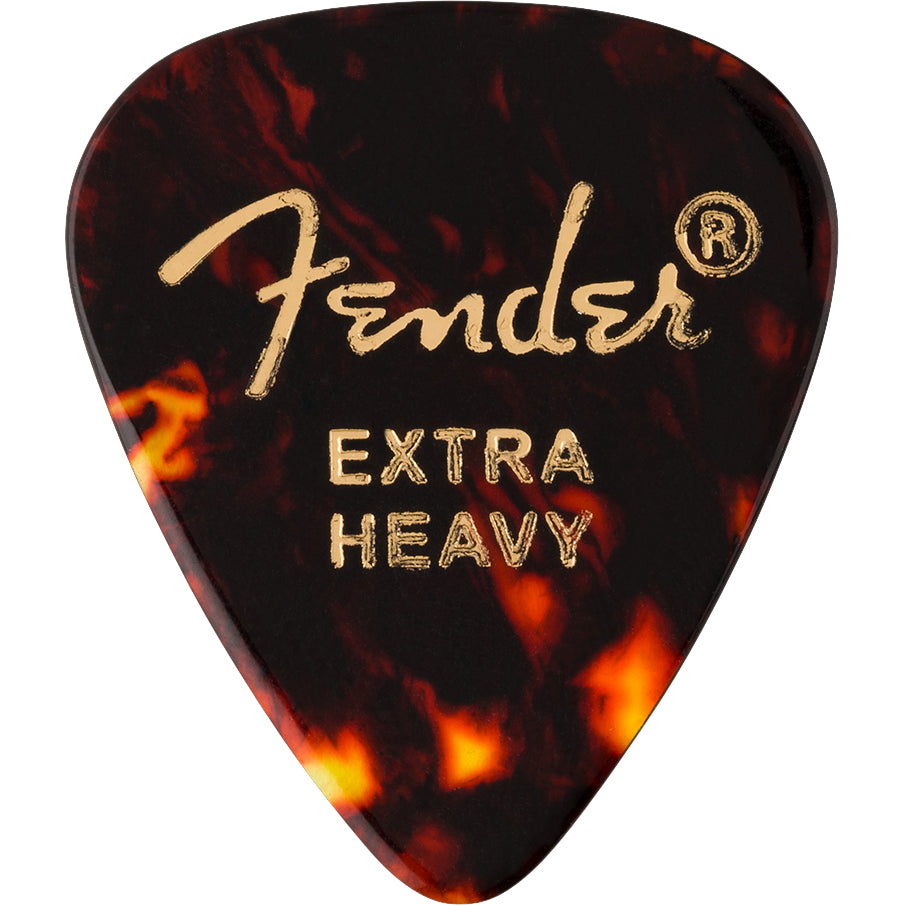 Fender Guitar Picks 351 Shape Tortoise Shell (12-Pack) - Extra Heavy