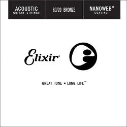 Elixir 15170 Acoustic Guitar String NANOWEB Coated .070