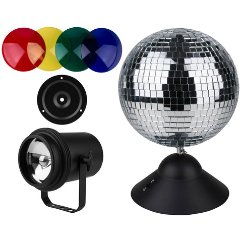 ADJ MB-8-COMBO Mirror Ball Package w/ Motor & Light - 8'' – Music