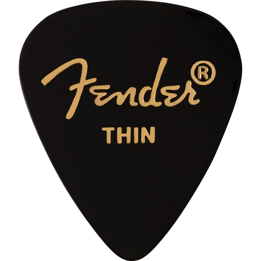 Fender Guitar Picks 351 Shape Premium Picks (12-Pack) Black - Thin