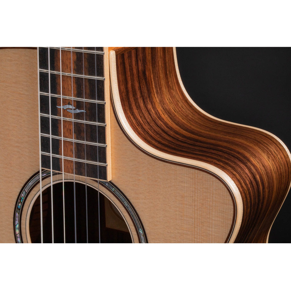 Taylor Guitars 812ce-N, Indian Rosewood Back and Sides, Ebony Fretboard, ES-N ® Electronics, Soft Cutaway with Taylor Deluxe Hardshell Brown Case