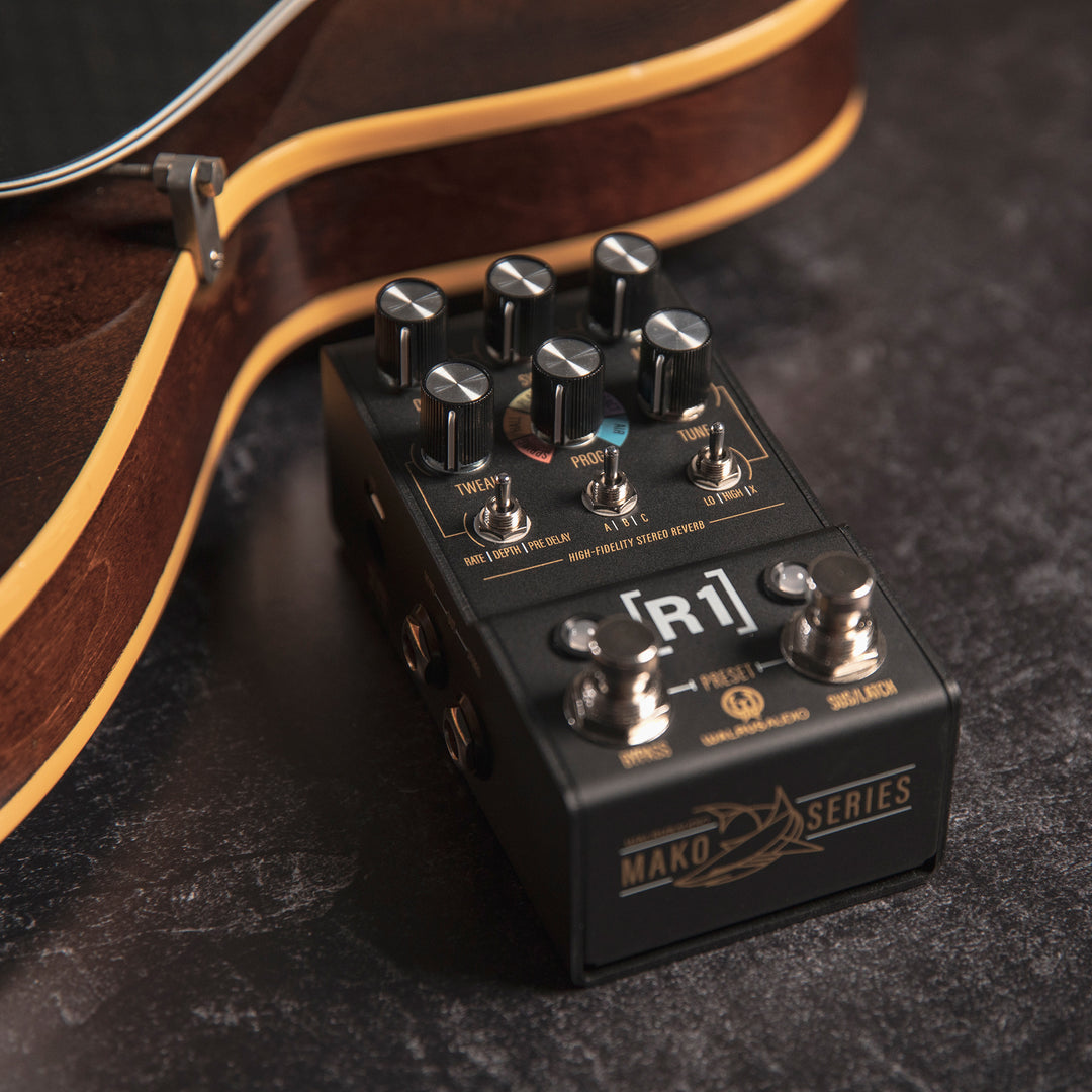 Walrus Audio MAKO Series: R1 High-Fidelity Stereo Reverb Guitar Effect Pedal
