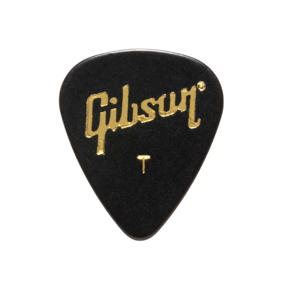 Gibson GG-74T Standard Pick THIN - Black/Gold Logo