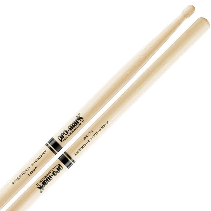 Promark TX2BW - Promark American Hickory 2B Wood Tip Drumsticks