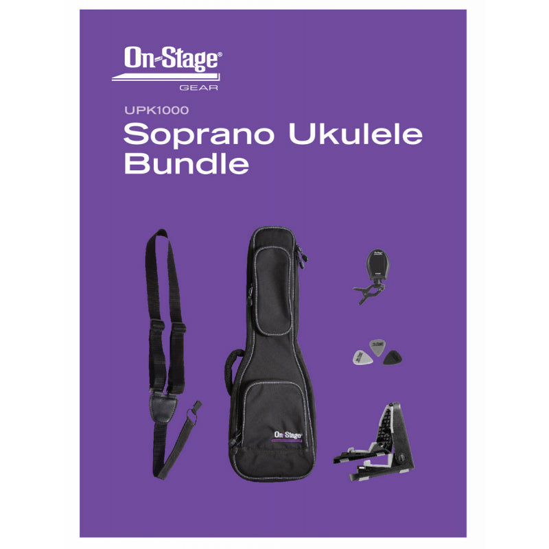 On-Stage UPK1000 Soprano Ukulele Bundle